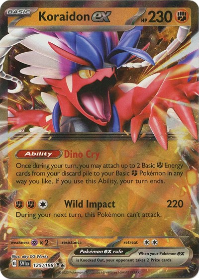 Koraidon ex 125 198 Holofoil SVI #125/198 (Near Mint Double Rare) Pokemon: SV01: Scarlet & Violet Base Set