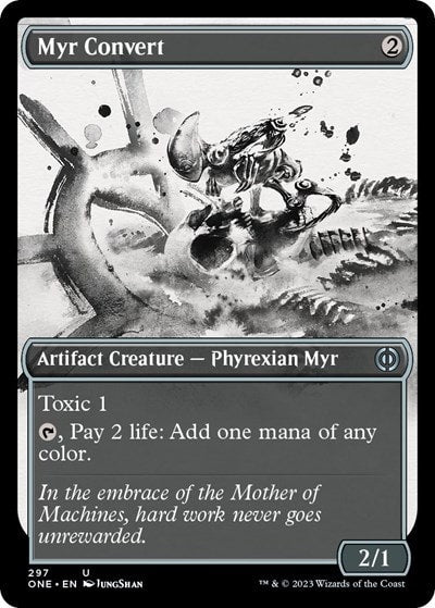 Myr Convert Showcase ONE #297 (Near Mint Uncommon) Magic: The Gathering: Phyrexia: All Will Be One