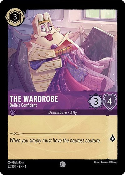 The Wardrobe Belles Confidant 1 #57/204 (Near Mint Common) Disney Lorcana: The First Chapter