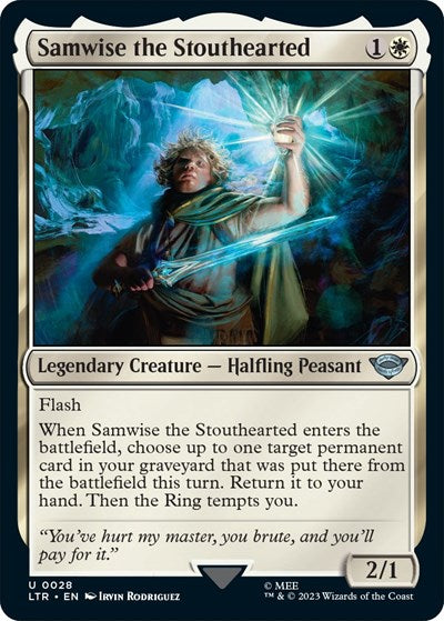 Samwise the Stouthearted LTR #28 (Near Mint Uncommon) Magic: The Gathering: Universes Beyond: The Lord of the Rings: Tales of Middle-earth