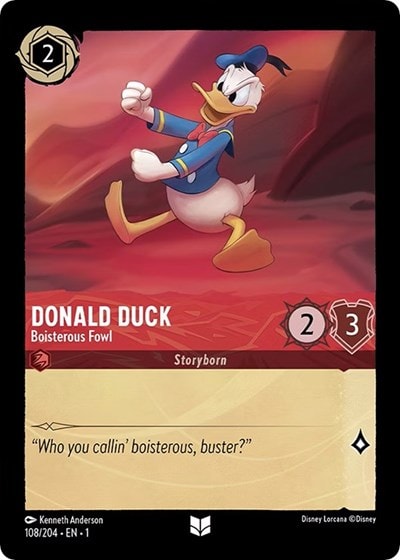 Donald Duck - Boisterous Fowl 1 #108/204 (Near Mint Uncommon) Disney Lorcana: The First Chapter
