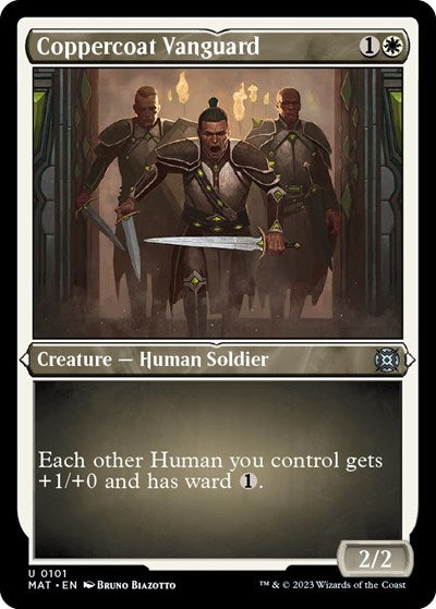 Coppercoat Vanguard Foil Etched Foil MAT #101 (Near Mint Uncommon) Magic: The Gathering: March of the Machine: The Aftermath