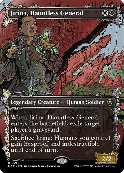 Jirina Dauntless General Halo Foil Foil MAT #212 (Near Mint Rare) Magic: The Gathering: March of the Machine: The Aftermath