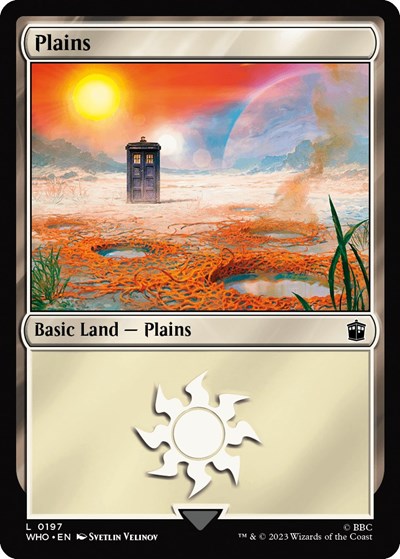 Plains 0197 Foil WHO #197 (Near Mint Land) Magic: The Gathering: Universes Beyond: Doctor Who