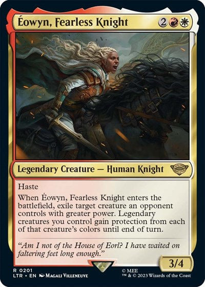 Eowyn Fearless Knight LTR #201 (Near Mint Rare) Magic: The Gathering: Universes Beyond: The Lord of the Rings: Tales of Middle-earth