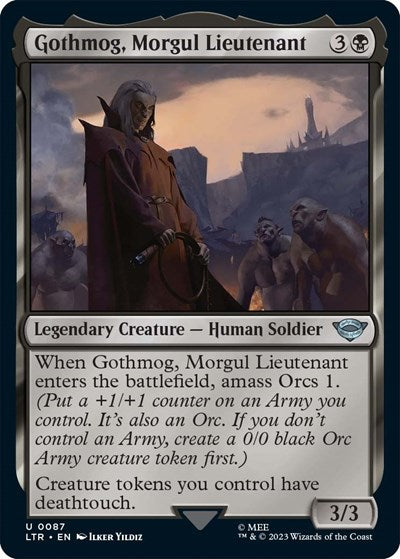 Gothmog Morgul Lieutenant LTR #87 (Near Mint Uncommon) Magic: The Gathering: Universes Beyond: The Lord of the Rings: Tales of Middle-earth