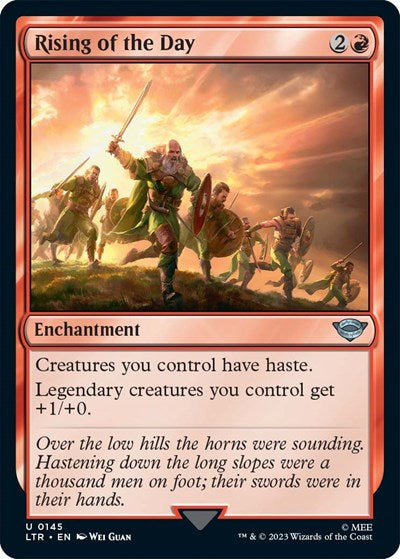 Rising of the Day LTR #145 (Near Mint Uncommon) Magic: The Gathering: Universes Beyond: The Lord of the Rings: Tales of Middle-earth