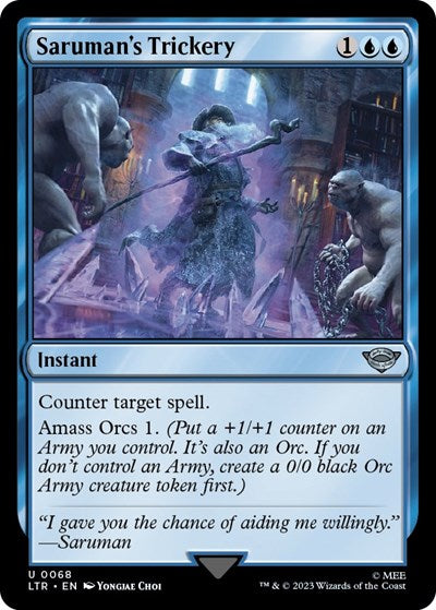 Sarumans Trickery LTR #68 (Near Mint Uncommon) Magic: The Gathering: Universes Beyond: The Lord of the Rings: Tales of Middle-earth