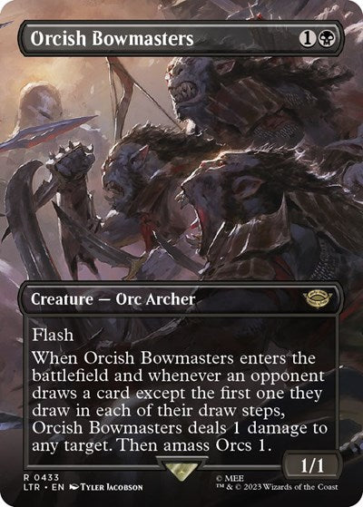 Orcish Bowmasters Borderless LTR #433 (Lightly Played Rare) Magic: The Gathering: Universes Beyond: The Lord of the Rings: Tales of Middle-earth