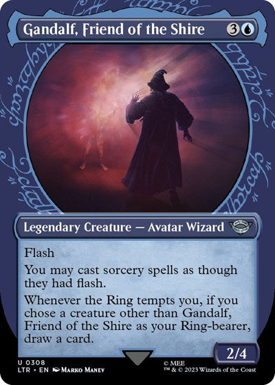 Gandalf Friend of the Shire Showcase LTR #308 (Near Mint Uncommon) Magic: The Gathering: Universes Beyond: The Lord of the Rings: Tales of Middle-earth