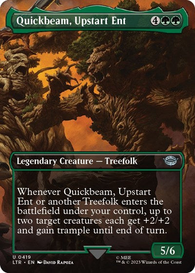 Quickbeam Upstart Ent Borderless LTR #419 (Near Mint Uncommon) Magic: The Gathering: Universes Beyond: The Lord of the Rings: Tales of Middle-earth