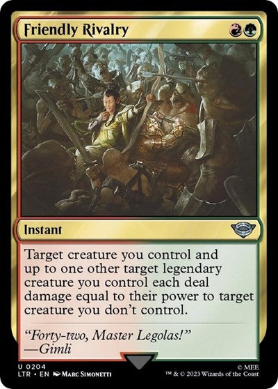 Friendly Rivalry LTR #204 (Near Mint Uncommon) Magic: The Gathering: Universes Beyond: The Lord of the Rings: Tales of Middle-earth