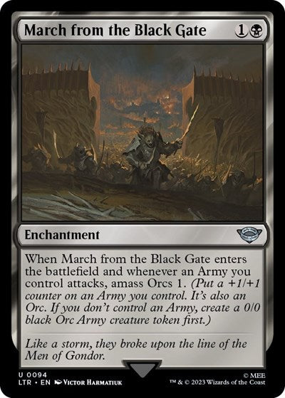 March from the Black Gate LTR #94 (Near Mint Uncommon) Magic: The Gathering: Universes Beyond: The Lord of the Rings: Tales of Middle-earth