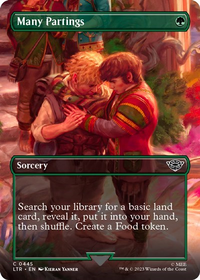 Many Partings Borderless LTR #445 (Near Mint Common) Magic: The Gathering: Universes Beyond: The Lord of the Rings: Tales of Middle-earth