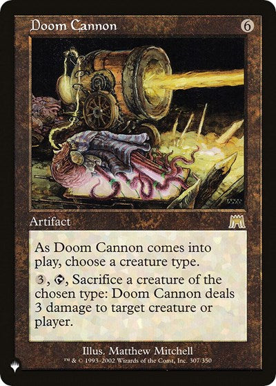 Doom Cannon LIST #ONS-307 (Near Mint Rare) Magic: The Gathering: The List Reprints