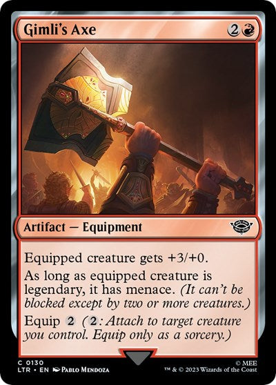Gimlis Axe LTR #130 (Near Mint Common) Magic: The Gathering: Universes Beyond: The Lord of the Rings: Tales of Middle-earth