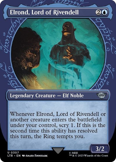 Elrond Lord of Rivendell Showcase LTR #307 (Near Mint Uncommon) Magic: The Gathering: Universes Beyond: The Lord of the Rings: Tales of Middle-earth