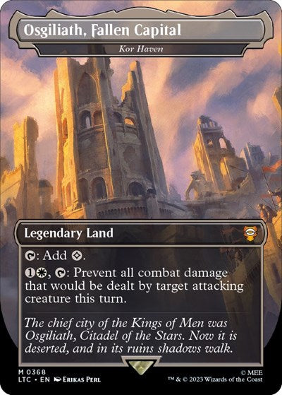 Osgiliath Fallen Capital Kor Haven Foil LTC #368 (Near Mint Mythic Rare) Magic: The Gathering: Commander: The Lord of the Rings: Tales of Middle-earth