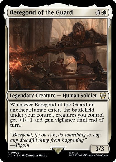 Beregond of the Guard LTC #9 (Near Mint Rare) Magic: The Gathering: Commander: The Lord of the Rings: Tales of Middle-earth