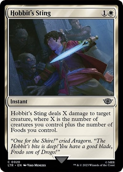 Hobbits Sting LTR #20 (Near Mint Common) Magic: The Gathering: Universes Beyond: The Lord of the Rings: Tales of Middle-earth