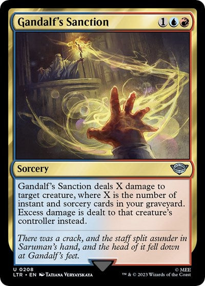 Gandalfs Sanction LTR #208 (Near Mint Uncommon) Magic: The Gathering: Universes Beyond: The Lord of the Rings: Tales of Middle-earth