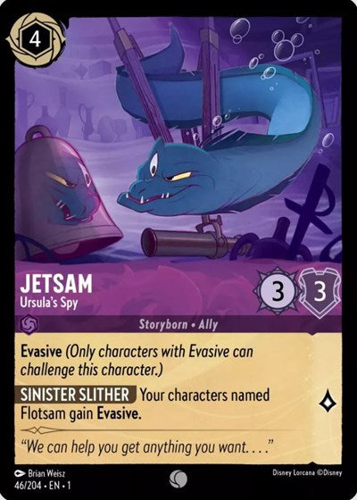 Jetsam Ursulas Spy 1 #46/204 (Near Mint Common) Disney Lorcana: The First Chapter