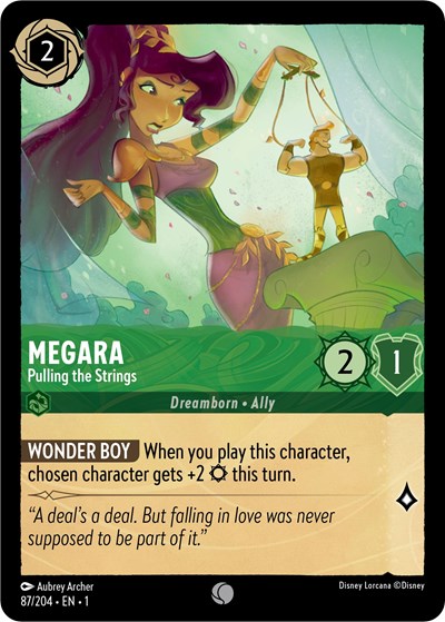 Megara Pulling the Strings 1 #87/204 (Near Mint Common) Disney Lorcana: The First Chapter