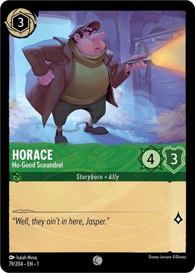 Horace - No-Good Scoundrel 1 #79/204 (Near Mint Common) Disney Lorcana: The First Chapter