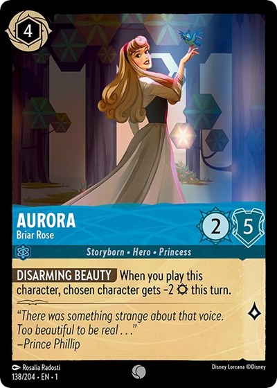 Aurora Briar Rose 1 #138/204 (Near Mint Common) Disney Lorcana: The First Chapter