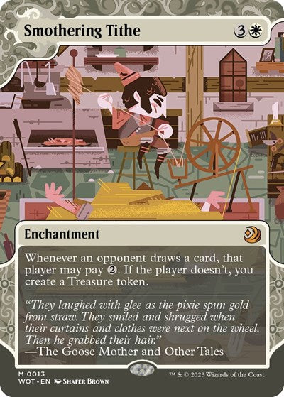 Smothering Tithe Foil WOT #13 (Near Mint Mythic Rare) Magic: The Gathering: Wilds of Eldraine: Enchanting Tales