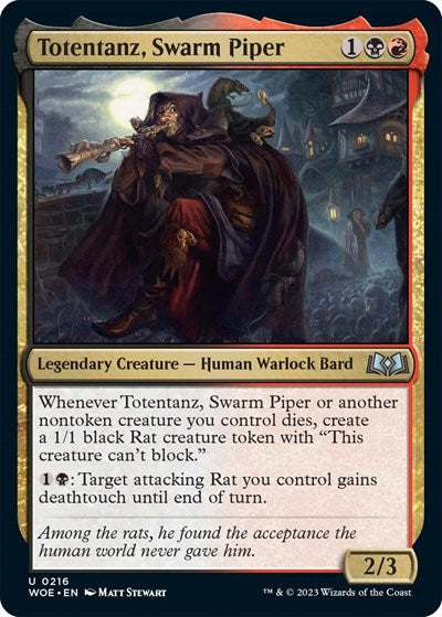 Totentanz Swarm Piper WOE #216 (Near Mint Uncommon) Magic: The Gathering: Wilds of Eldraine
