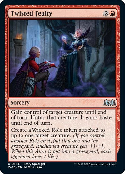 Twisted Fealty WOE #154 (Near Mint Uncommon) Magic: The Gathering: Wilds of Eldraine