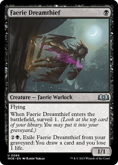 Faerie Dreamthief WOE #89 (Near Mint Uncommon) Magic: The Gathering: Wilds of Eldraine