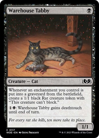 Warehouse Tabby Foil WOE #117 (Near Mint Common) Magic: The Gathering: Wilds of Eldraine