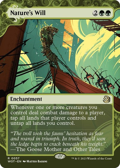 Natures Will WOT #57 (Lightly Played Rare) Magic: The Gathering: Wilds of Eldraine: Enchanting Tales