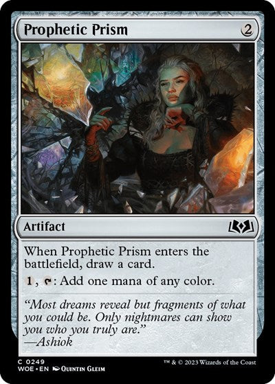Prophetic Prism WOE #249 (Near Mint Common) Magic: The Gathering: Wilds of Eldraine