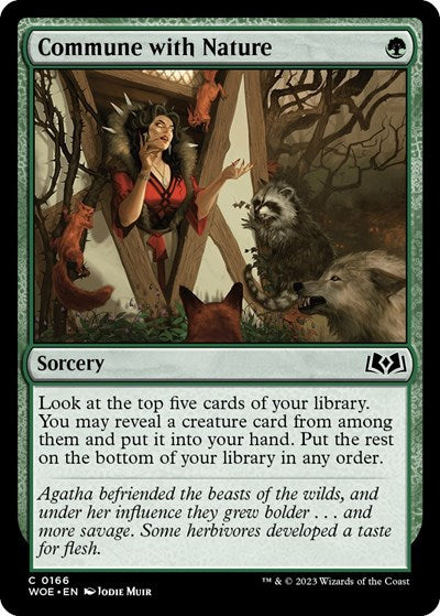 Commune with Nature WOE #166 (Near Mint Common) Magic: The Gathering: Wilds of Eldraine