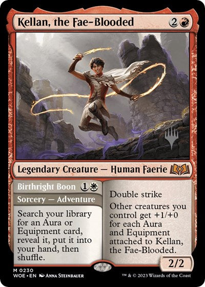 Kellan, the Fae-Blooded PPWOE #230 (Near Mint Mythic Rare) Magic: The Gathering: Promo Pack: Wilds of Eldraine
