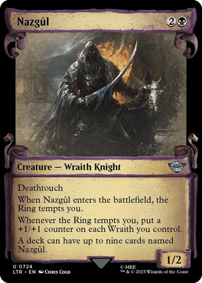 Nazgul 0724 Showcase Scrolls Foil LTR #724 (Near Mint Uncommon) Magic: The Gathering: Universes Beyond: The Lord of the Rings: Tales of Middle-earth