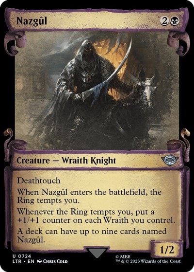 Nazgul 0724 Showcase Scrolls Foil LTR #724 (Near Mint Uncommon) Magic: The Gathering: Universes Beyond: The Lord of the Rings: Tales of Middle-earth