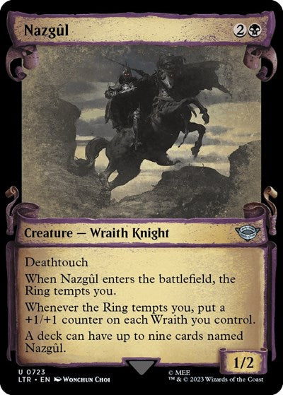 Nazgul 0723 Showcase Scrolls Foil LTR #723 (Near Mint Uncommon) Magic: The Gathering: Universes Beyond: The Lord of the Rings: Tales of Middle-earth