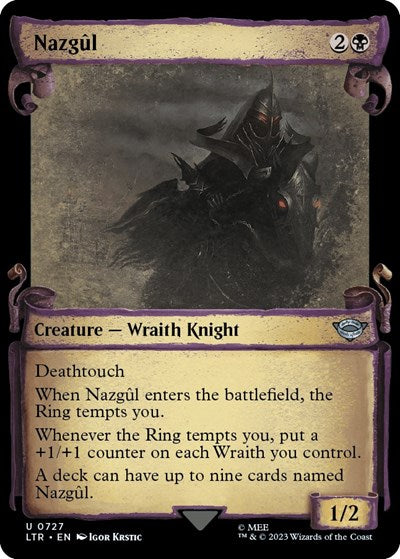 Nazgul 0727 Showcase Scrolls Foil LTR #727 (Near Mint Uncommon) Magic: The Gathering: Universes Beyond: The Lord of the Rings: Tales of Middle-earth