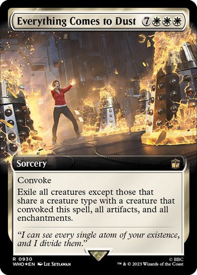 Everything Comes to Dust Extended Art Surge Foil Foil WHO #930 (Near Mint Rare) Magic: The Gathering: Universes Beyond: Doctor Who