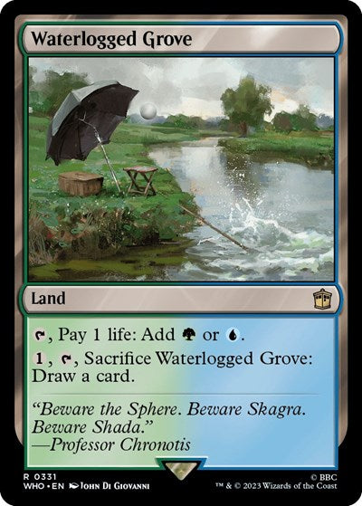 Waterlogged Grove WHO #331 (Near Mint Rare) Magic: The Gathering: Universes Beyond: Doctor Who
