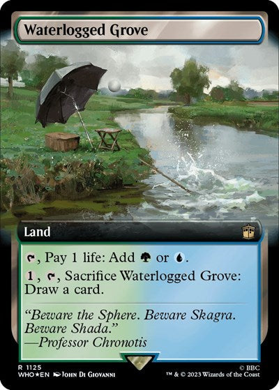 Waterlogged Grove Extended Art Surge Foil Foil WHO #1125 (Near Mint Rare) Magic: The Gathering: Universes Beyond: Doctor Who
