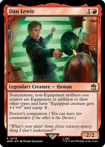 Dan Lewis WHO #78 (Near Mint Rare) Magic: The Gathering: Universes Beyond: Doctor Who