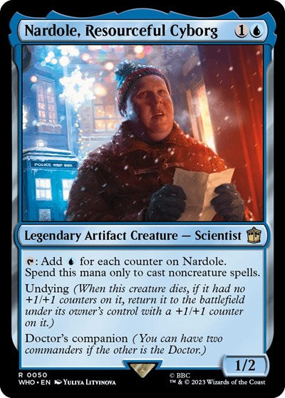 Nardole Resourceful Cyborg WHO #50 (Near Mint Rare) Magic: The Gathering: Universes Beyond: Doctor Who