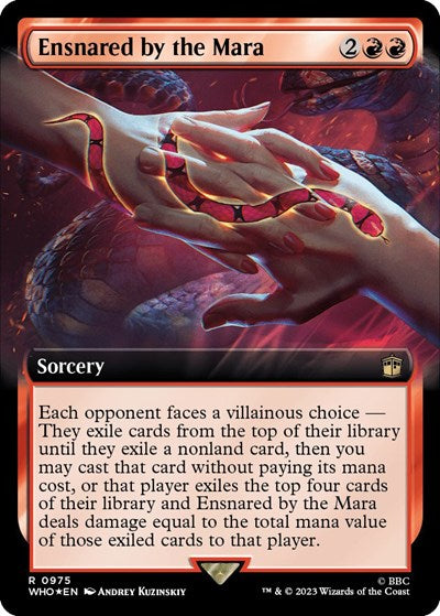 Ensnared by the Mara Extended Art Surge Foil Foil WHO #975 (Near Mint Rare) Magic: The Gathering: Universes Beyond: Doctor Who