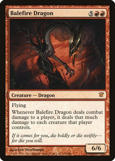 Balefire Dragon ISD #129 (Near Mint Mythic Rare) Magic: The Gathering: Innistrad