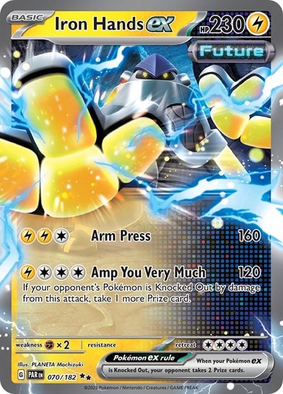 Iron Hands ex - 070/182 Holofoil PAR #070/182 (Near Mint Double Rare) Pokemon: SV04: Paradox Rift